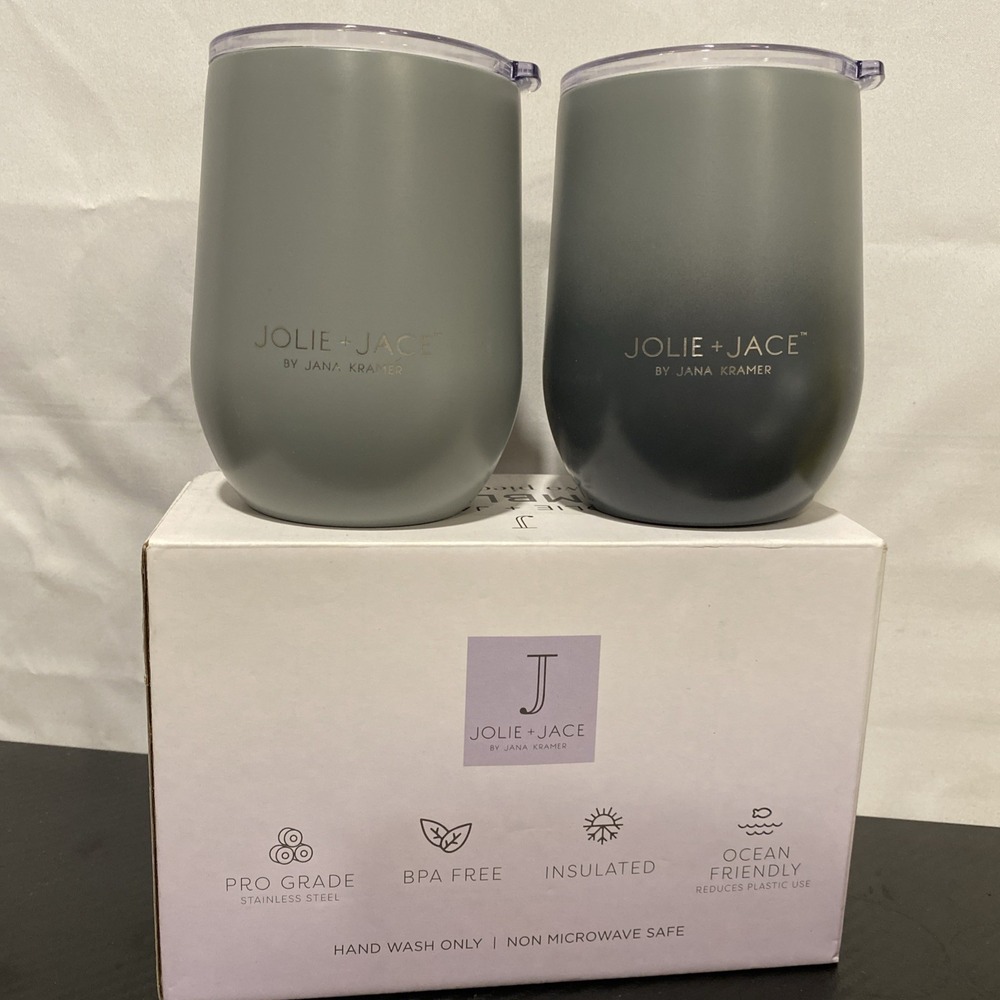 Jolie + Jace By Jane Kramer Stainless Steel Wine‎ Tumbler Set